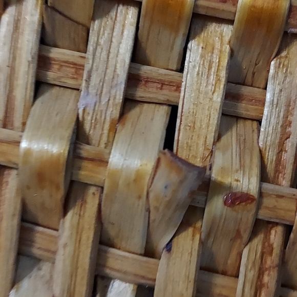 Handmade Wicker Platter,Great for bake goods.2 1/3Hx12 1/4Lx9.5inW. Brown,Tan - Picture 15 of 16